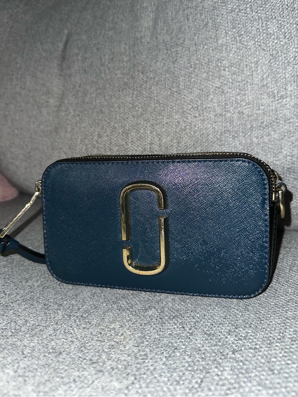 Pre-Loved Marc Jacobs Navy Snapshot Camera Bag with Logo Strap